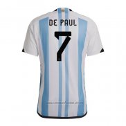 Camiseta del Argentina Jugador De Paul 1ª Equipacion 2022