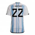 Camiseta del Argentina Jugador L.Martinez 1ª Equipacion 2022