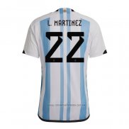 Camiseta del Argentina Jugador L.Martinez 1ª Equipacion 2022