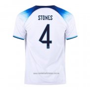 Camiseta del Inglaterra Jugador Stones 1ª Equipacion 2022