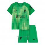 Camiseta del Liverpool Portero Nino 2021-2022 Verde