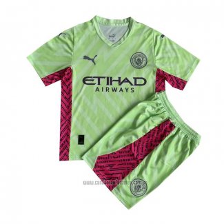 Camiseta del Manchester City Portero Nino 2023-2024 Verde