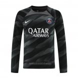 Camiseta del Paris Saint-Germain Portero Manga Larga 2023-2024 Negro