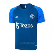 Camiseta de Entrenamiento Manchester United 2023-2024 Azul