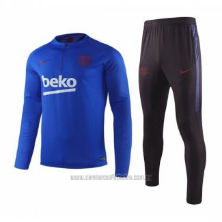 Chandal de Sudadera del Barcelona Nino 2019-2020 Azul