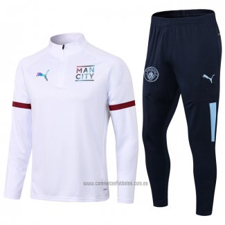 Chandal de Sudadera del Manchester City 2021-2022 Blanco