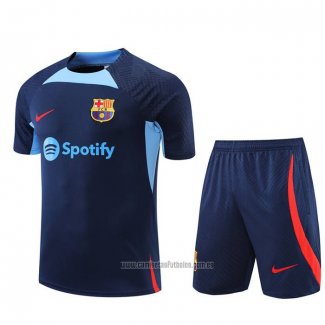 Chandal del Barcelona Manga Corta 2022-2023 Azul - Pantalon Corto