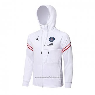 Chaqueta con Capucha del Paris Saint-Germain 2021-2022 Blanco