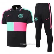 Conjunto Polo Barcelona 2020-2021 Negro