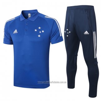 Conjunto Polo Cruzeiro 2020-2021 Azul