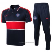 Conjunto Polo del Paris Saint-Germain 2020-2021 Azul y Rojo