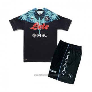 Camiseta del Napoli Portero Kappa x Marcelo Burlon Nino 2021