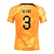 Camiseta del Paises Bajos Jugador De Ligt 1ª Equipacion 2022