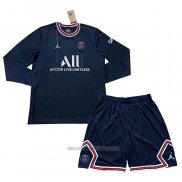 Camiseta del Paris Saint-Germain 1ª Equipacion Manga Larga Nino 2021-2022