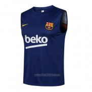 Camiseta de Entrenamiento Barcelona Sin Mangas 2021-2022 Azul