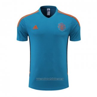 Camiseta de Entrenamiento Manchester United 2022-2023 Azul