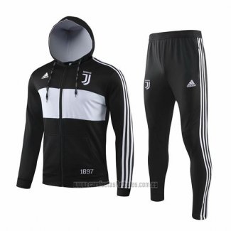 Chandal con Capucha del Juventus 2019-2020 Negro