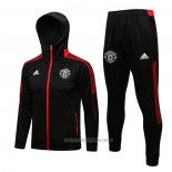 Chandal con Capucha del Manchester United 2021-2022 Negro