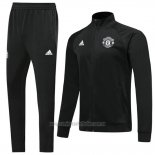 Chandal de Chaqueta del Manchester United 2019-2020 Negro y Blanco