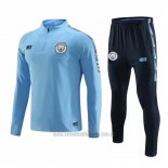 Chandal de Sudadera del Manchester City 2019-2020 Azul Claro