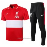 Conjunto Polo Liverpool 2020-2021 Rojo