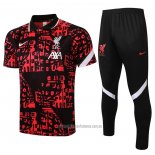 Conjunto Polo del Liverpool 2021 Rojo