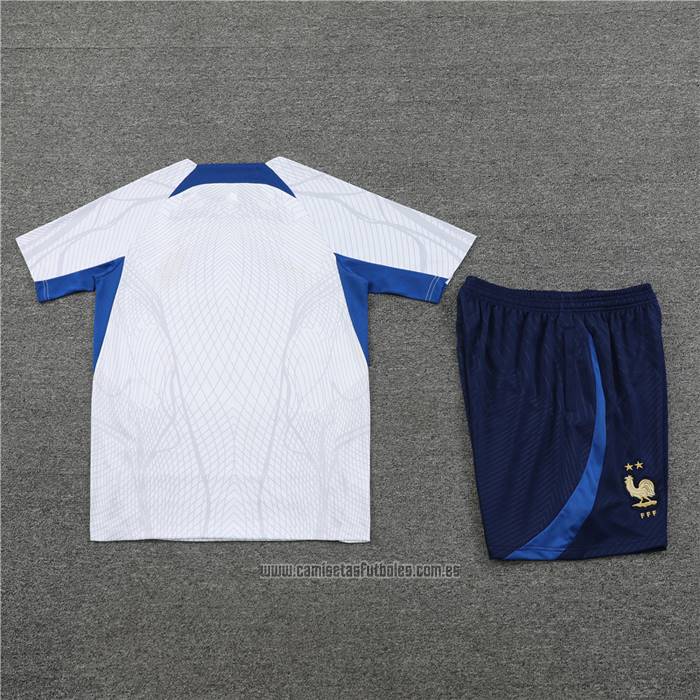 Chandal del Francia Manga Corta 2022-2023 Blanco - Pantalon Corto
