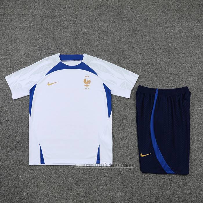 Chandal del Francia Manga Corta 2022-2023 Blanco - Pantalon Corto