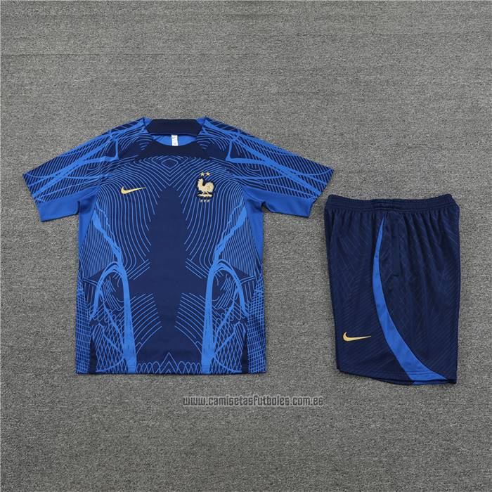 Chandal del Francia Manga Corta 2022-2023 Azul Oscuro - Pantalon Corto