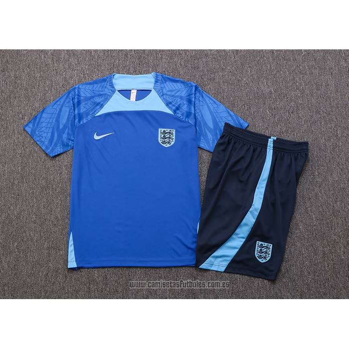 Chandal del Inglaterra Manga Corta 2022-2023 Azul - Pantalon Corto